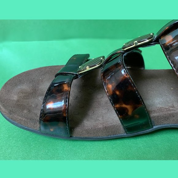 Vionic Amber Tortoise Leather Adjustable Sandal - Picture 6 of 9